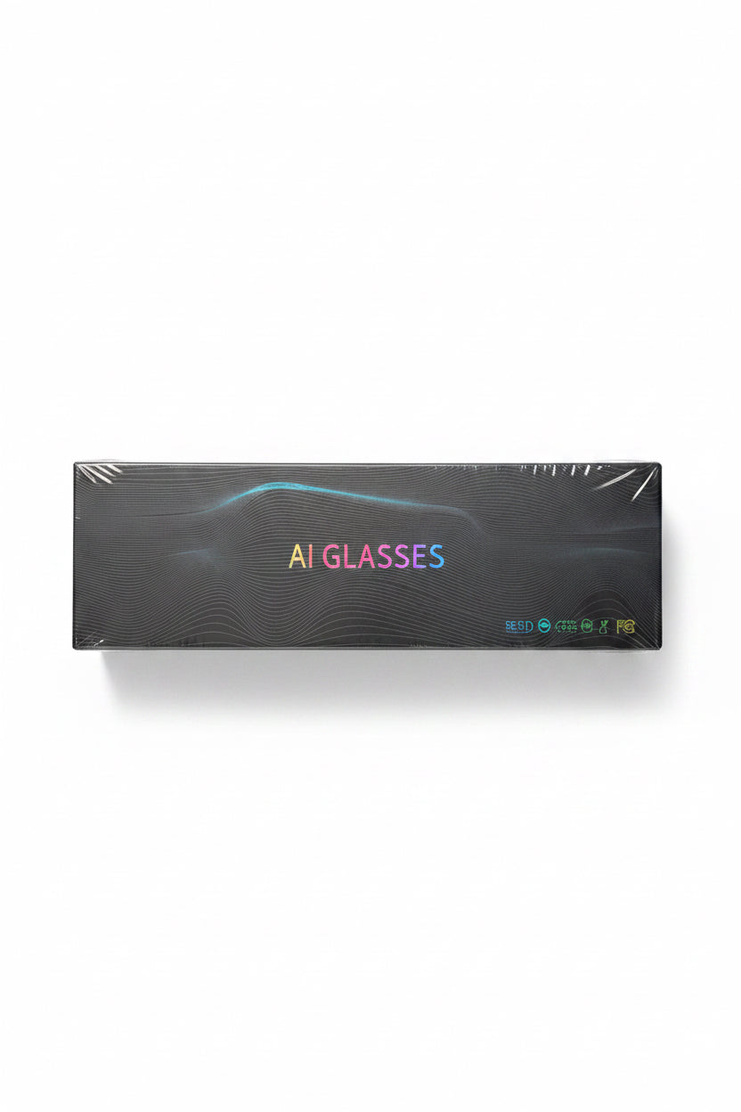 AI glasses (black box/holographic foil, edition)￼