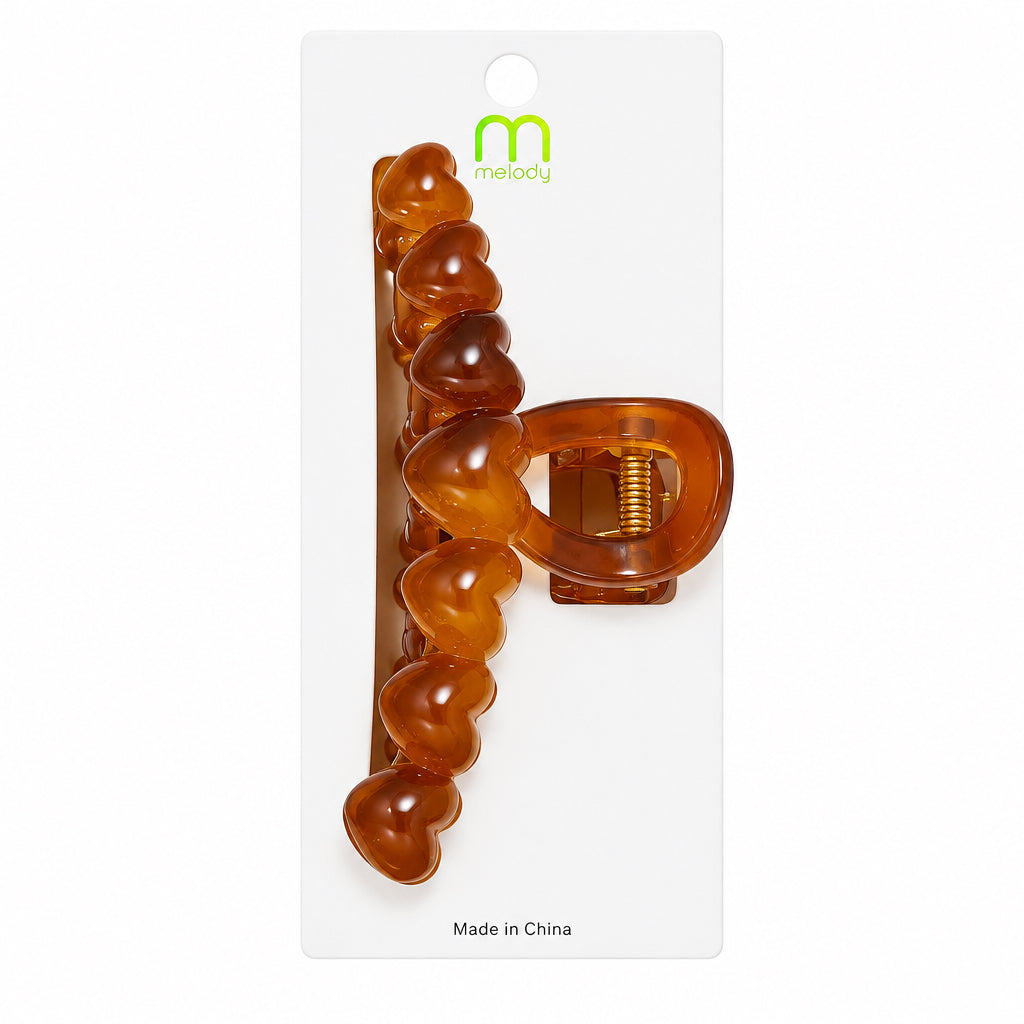 Mint hair banana Claw Clip heart