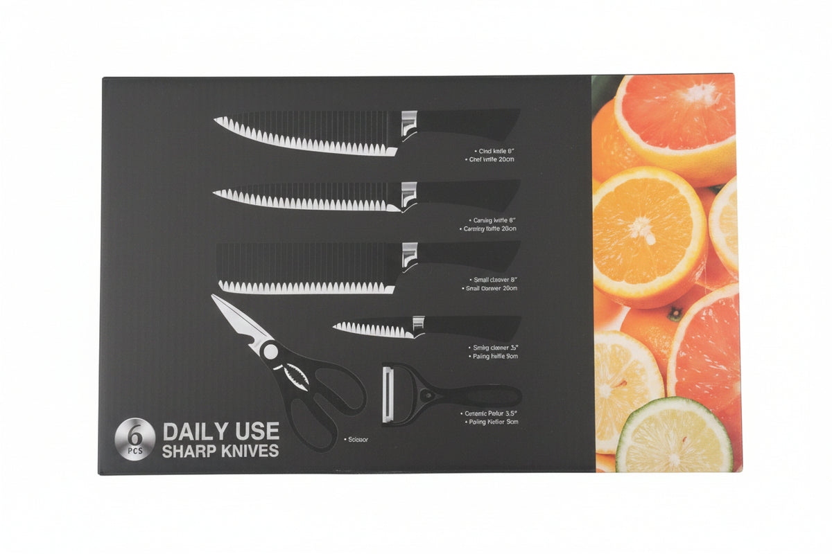 6-Piece "Daily Use Sharp Knives" Kitchen Cutlery Set
