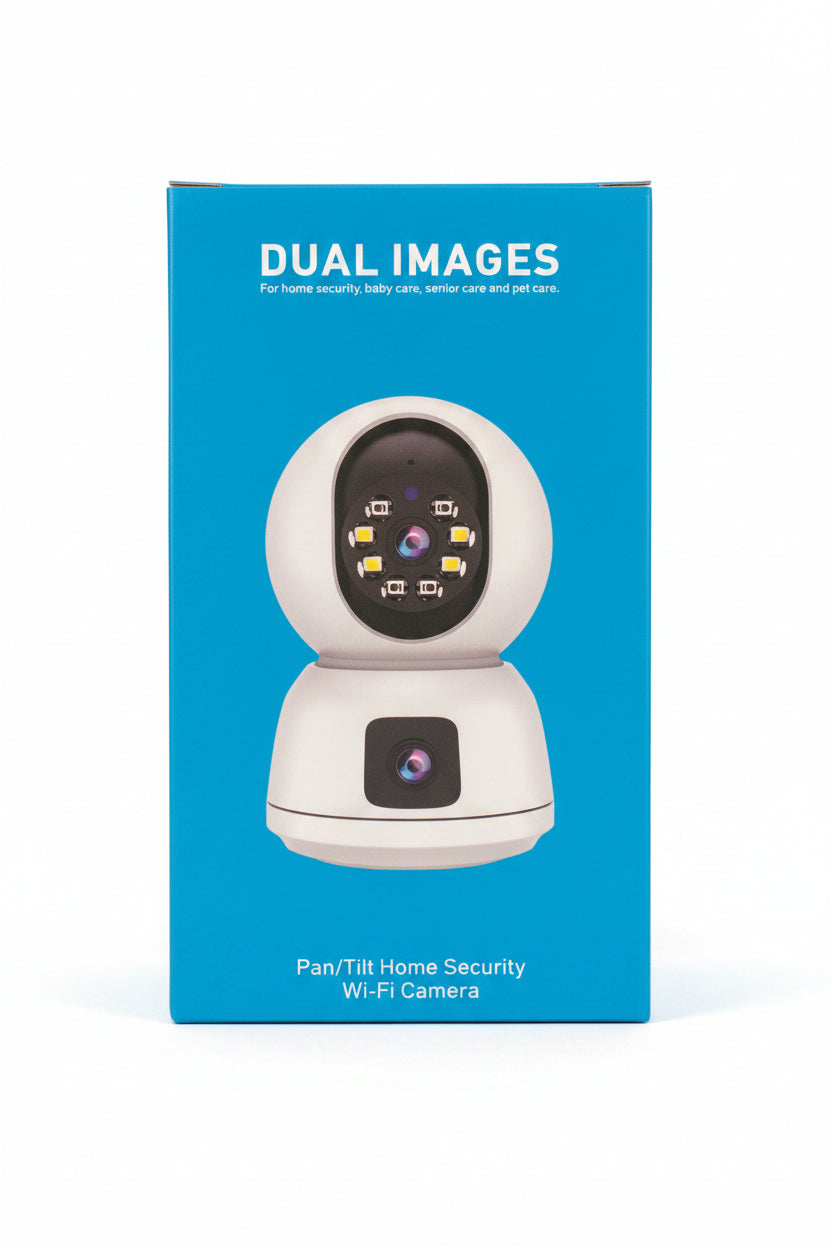 Dual Images Pan/Tilt Home Security Wi-Fi Camera